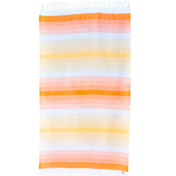 Teema Turkish Towel Yellow Layers 100% Turkish Cotton Flat Woven 68" x 38" - Picture 4 of 4